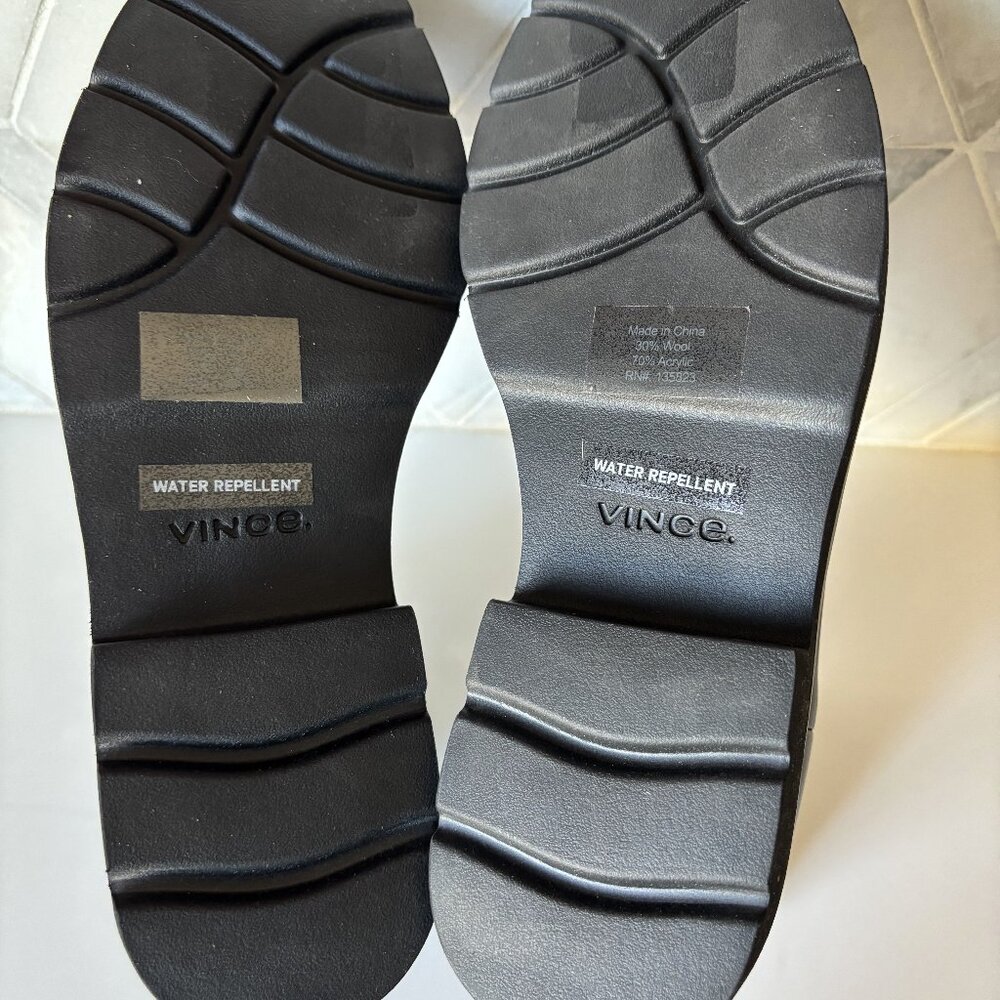 Vince Size 7.5M Black Wool Pull On Ankle Boot Rue Chelsea Boot Ankle Bootie - Picture 9 of 12